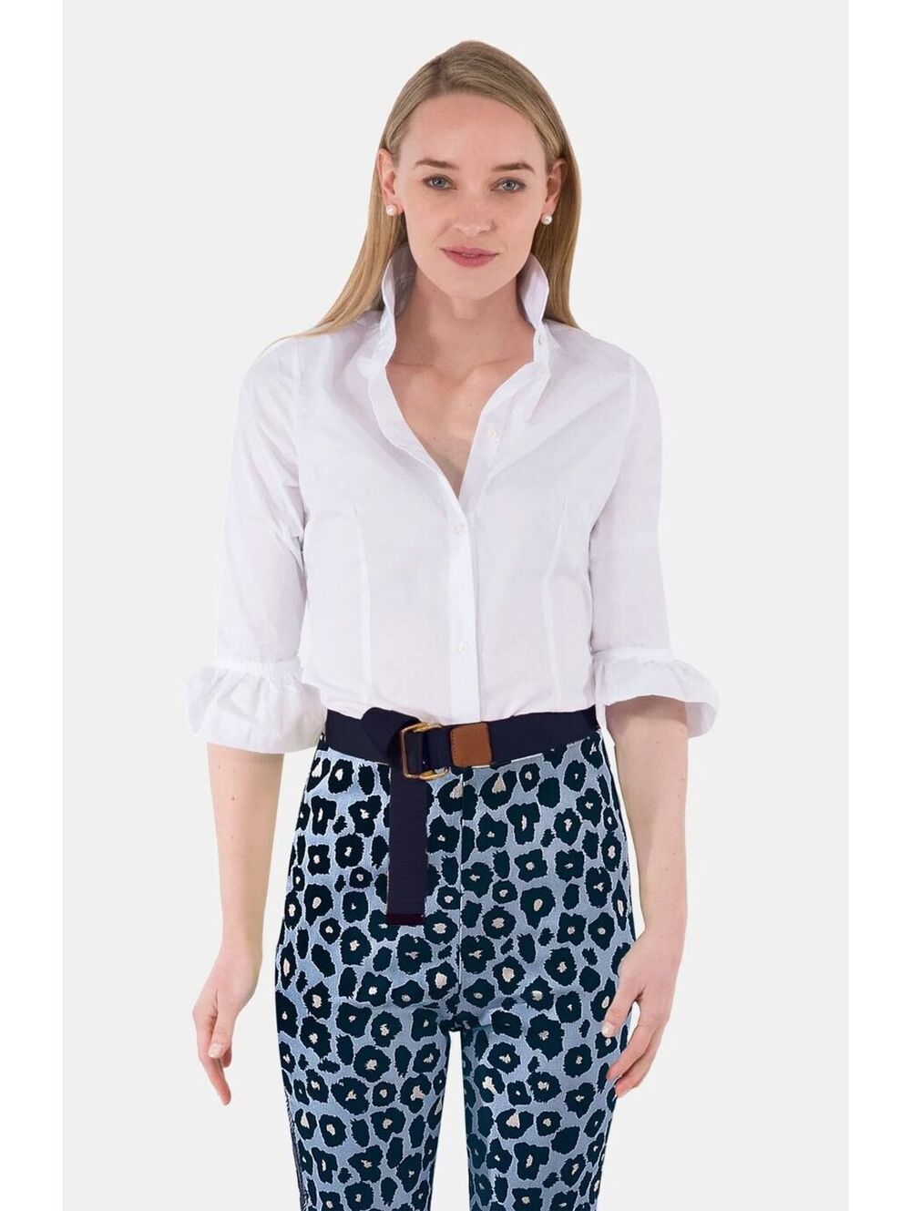 Gretchen Scott Women's Wash/Wear Priss Button Down Ruffle Cuff Blouse Sz XL EUC